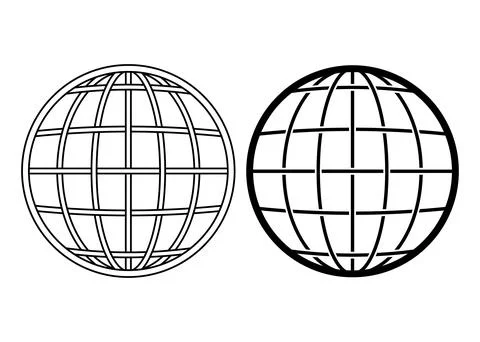 Globe latitude longitude celtic style isolated on white background. Stock Illustration