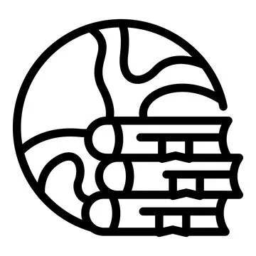 Globe learning icon outline vector. Tourism travel Stock Illustration