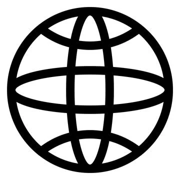 Globe line icon vector illustration isolated on white background Stock Illustration