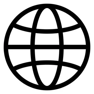 Globe line icon vector illustration isolated on white background Stock Illustration