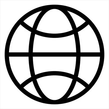 Globe line icon vector illustration isolated on white background イラスト素材