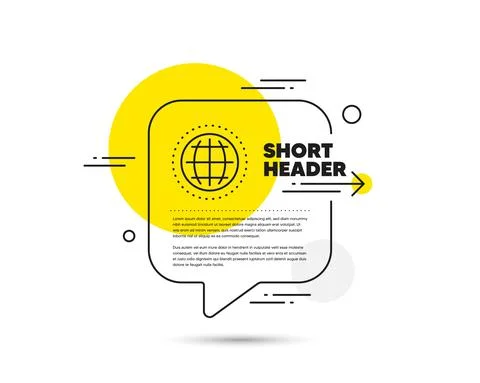Globe line icon. World or Earth sign. Vector Stock Illustration