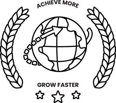 A globe with a line pointing to the top of it Stock Illustration