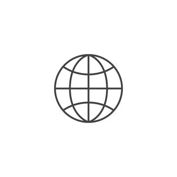 Globe line vector icon Stock Illustration