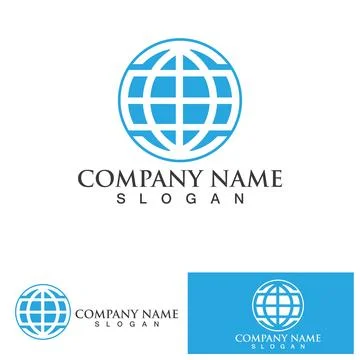 Globe logo and icon Vector design Template-Vector Stock Illustration