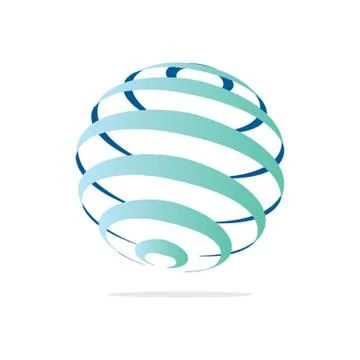 Globe logo element with abstract concept Stock Illustration