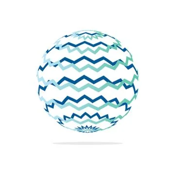 Globe logo element with abstract concept Illustrazione stock