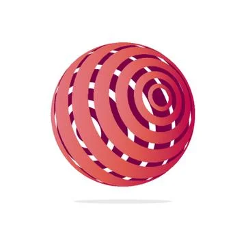 Globe logo element with abstract concept Illustrazione stock