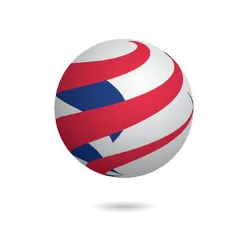 Globe logo element with abstract concept Stock Illustration