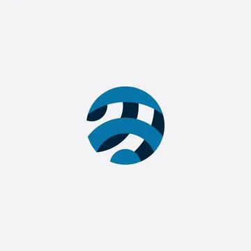 Globe logo icon with 3d effect Stock-Illustration