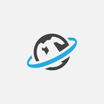 Globe logo icon Stock Illustration