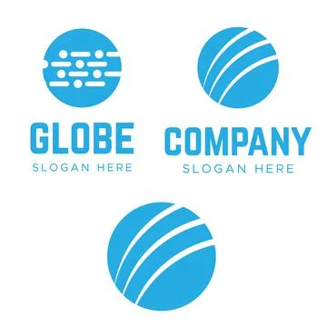 Globe logo. Minimal earth vector logo. Globe Logo innovation Stock Illustration
