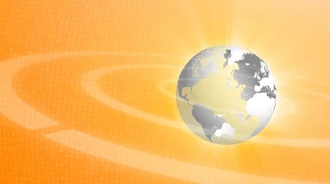 Globe Logo Ogange Style Stock Footage 8832266