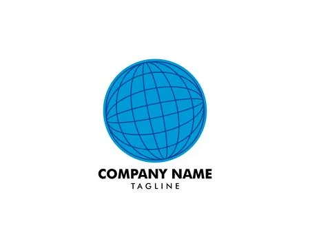 Globe logo template vector icon illustration design 库存插图