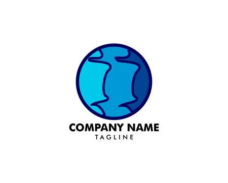 Globe logo template vector icon illustration design 库存插图
