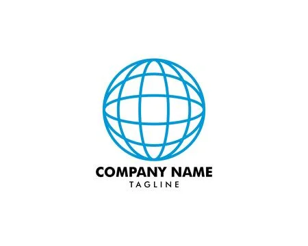 Globe logo template vector icon illustration design 库存插图