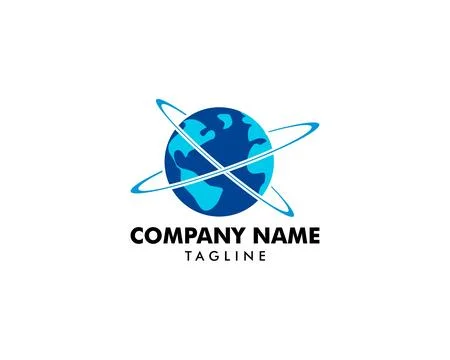 Globe logo template vector icon illustration design 库存插图