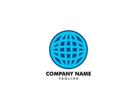 Globe logo template vector icon illustration design 库存插图