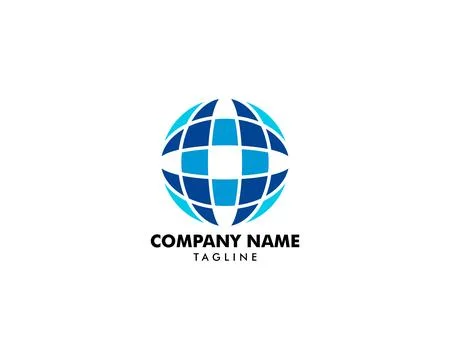 Globe logo template vector icon illustration design 库存插图