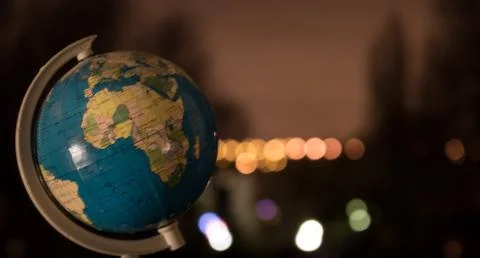 Globe with a lot of bokeh Foto stock