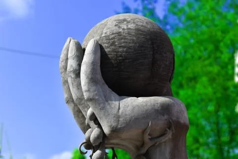 A globe made by concrete. Foto stock