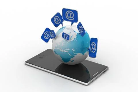 Globe made from a Different Social Media Free Stock Illustration