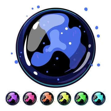 Globe magic ball sphere cartoon vector graphic 스톡 일러스트