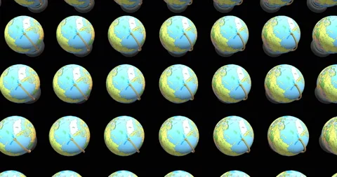 Globe manufacturing animation top view Video stock 237471347
