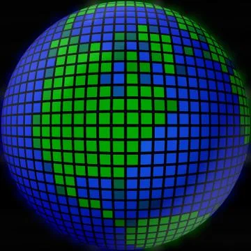 The globe of many pieces Stock Illustration