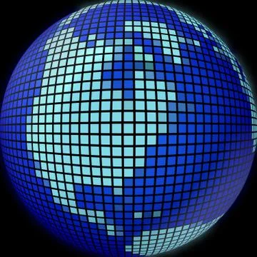 The globe of many pieces Stock Illustration