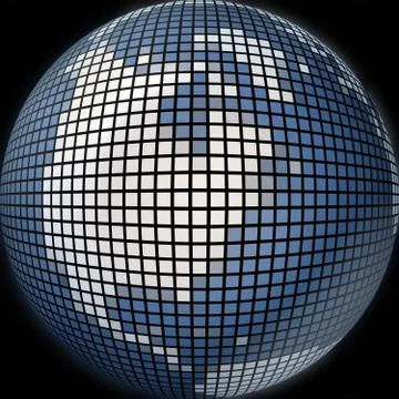 The globe of many pieces Stock Illustration