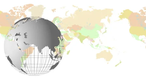 Globe with map Stock Footage 68924093
