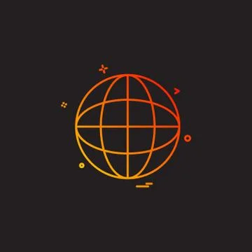 Globe map icon vector design Illustrazione stock