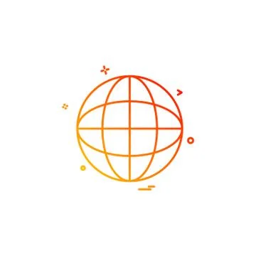 Globe map icon vector design Stock Illustration