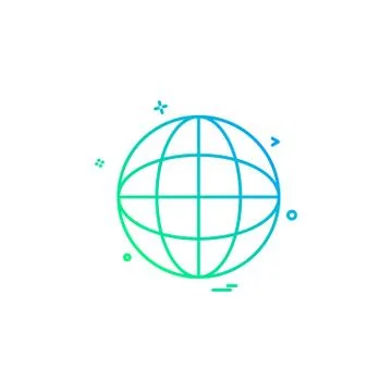Globe map icon vector design Stock Illustration