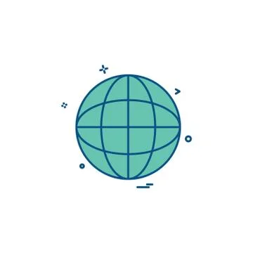 Globe map icon vector design 스톡 일러스트