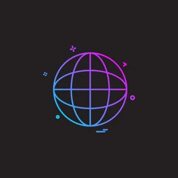Globe map icon vector design Illustrazione stock