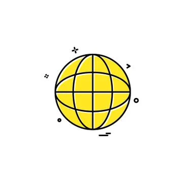 Globe map icon vector design イラスト素材