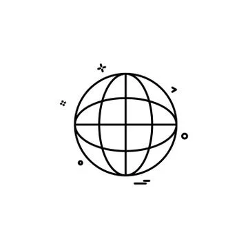 Globe map icon vector design Stock Illustration