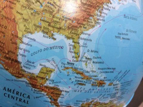 Globe map Stock Photos