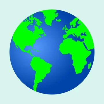 Globe map vector  illustration. Stock Illustration