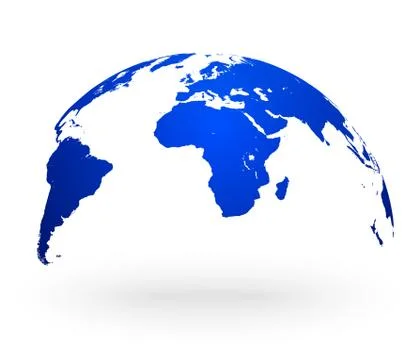 Globe map on white background vector Stock Illustration