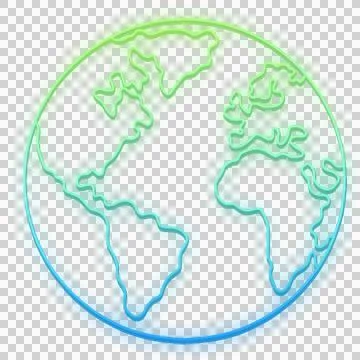 Globe map world in vector Illustrazione stock