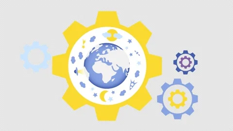 Globe mechanism concept motion graphics. 動画素材 147324233