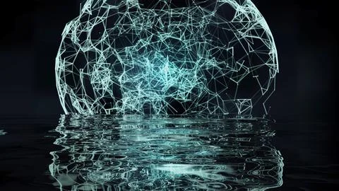 Globe metaverse background. Futuristic technology background. Digital network 3d Illustrazione stock