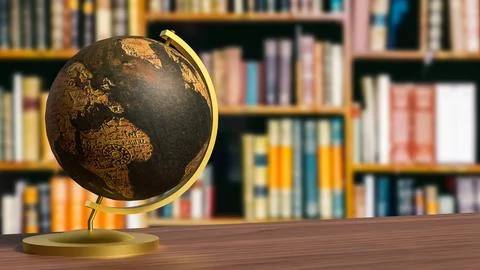 The Globe model for education or sci concept 3d Rendering. Stock Illustration