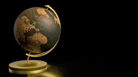 The Globe model for education or sci concept 3d Rendering. 库存插图