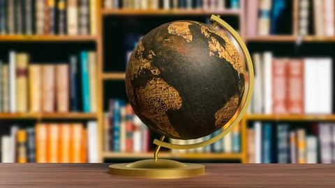 The Globe model for education or sci concept 3d Rendering. イラスト素材