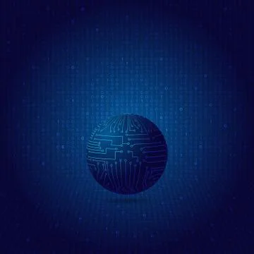 The globe in the motherboard. Stock Illustration