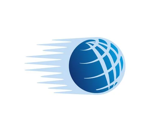 Globe in move. The earth with parallels and meridians 스톡 일러스트